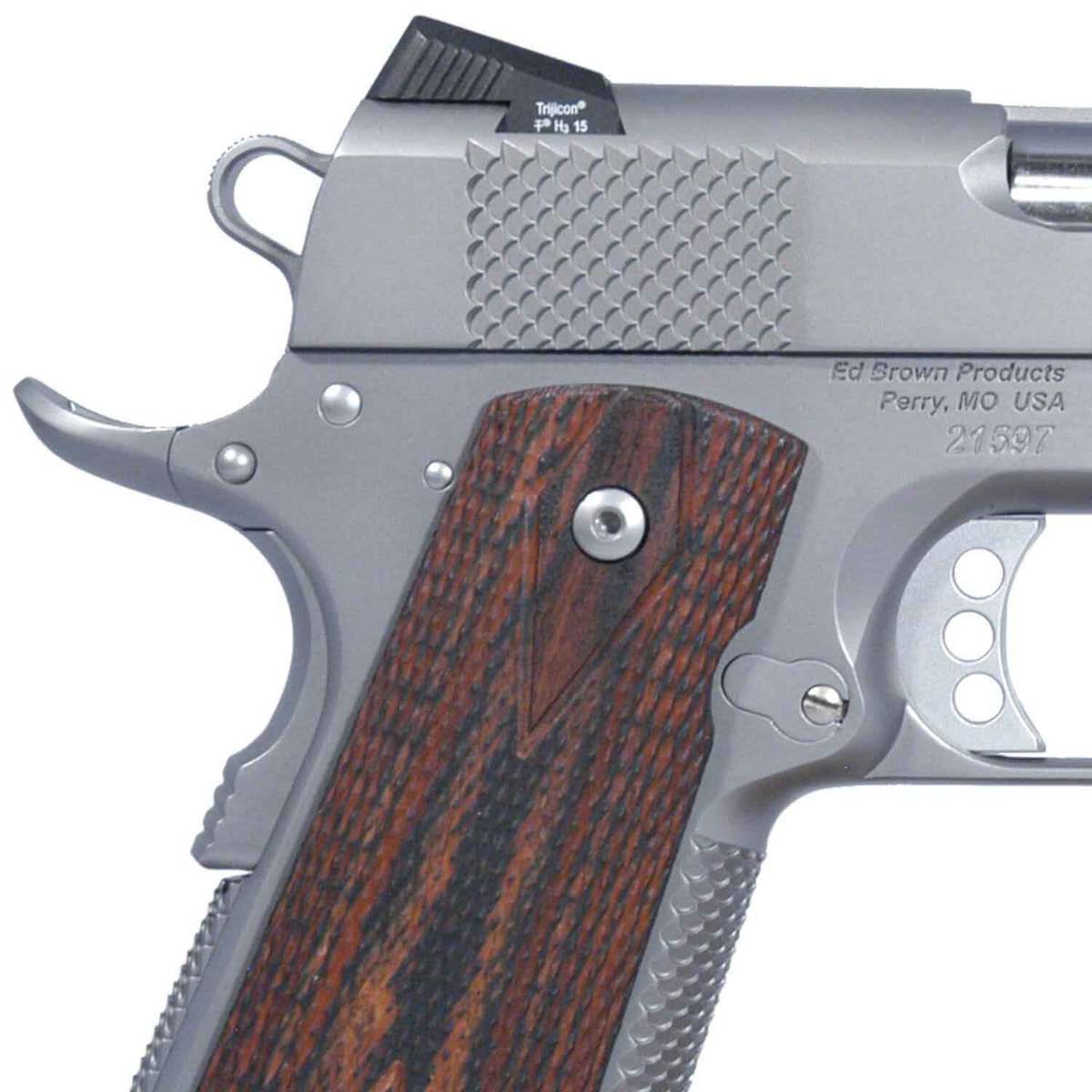 Ed Brown Kobra Carry 45 Auto (ACP) 4.25in Stainless Pistol - 7+1 Rounds - Stainless/Brown Ed Brown Kobra Carry 45 Auto (ACP) 4.25in Stainless Pistol - 7+1 Rounds - Stainless/Brown