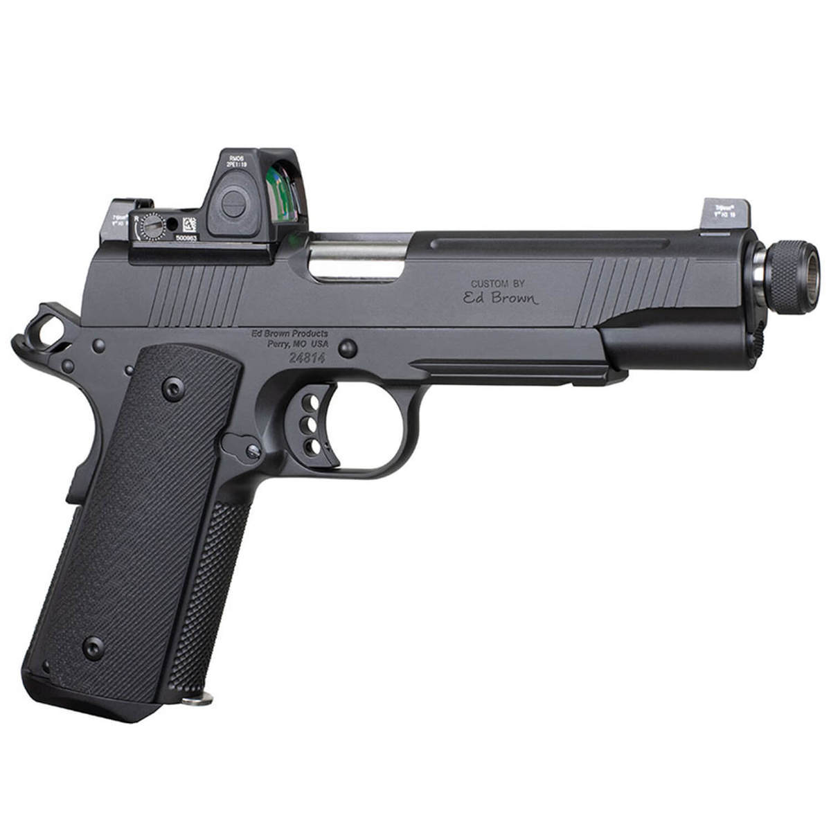 Ed Brown Special Forces SR Threaded Barrel 45 Auto (ACP) 5in Black Pistol - 7+1 Rounds - Black Ed Brown Special Forces SR Threaded Barrel 45 Auto (ACP) 5in Black Pistol - 7+1 Rounds - Black