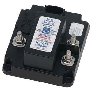 EGIS 12V Dual Battery Charger Manager Marine Accessory - Black