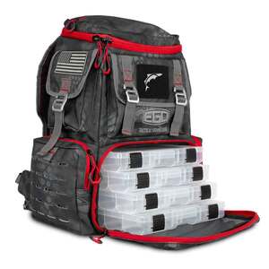 EGO Kryptek Tactical Tackle Box Backpack - Grey/Red