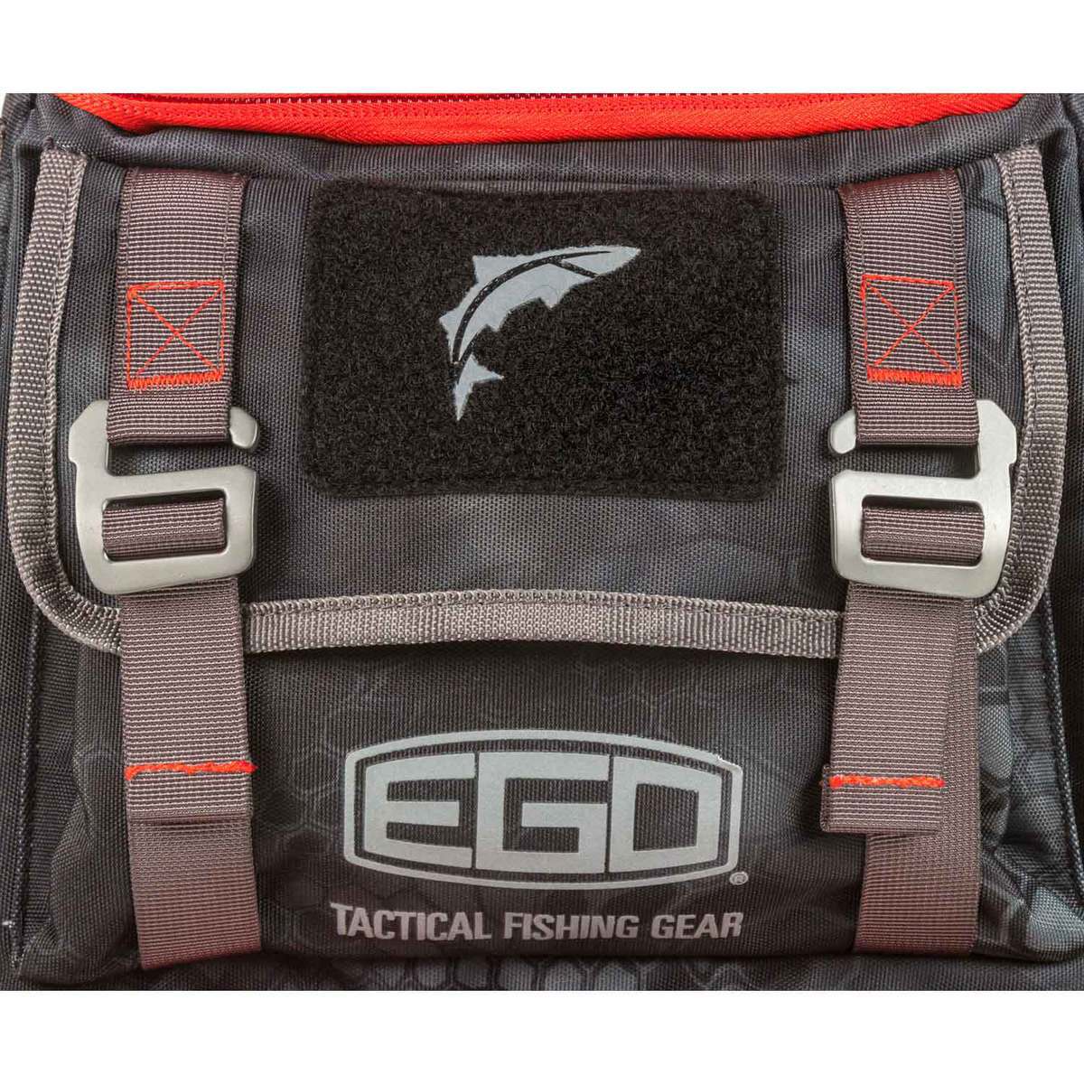 Kryptek Backpack EGO Kryptek Tactical Tackle Box Backpack - Grey/Red | Sportsman's Warehouse