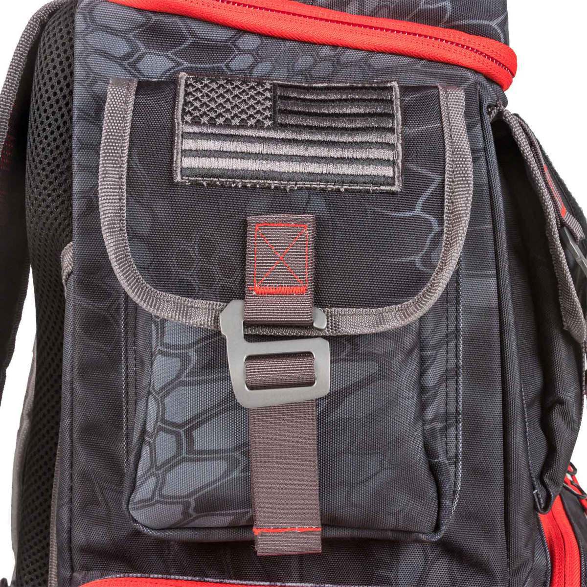 Kryptek Backpack EGO Kryptek Tactical Tackle Box Backpack - Grey/Red | Sportsman's Warehouse