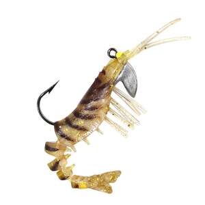 Vudu Original Rigged Shrimp - Golden Tiger, 1/4oz, 3-1/4in