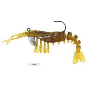 Vudu Rattler Rigged Shrimp - Rootbeer, 1/4oz, 3-1/2in, 2pk