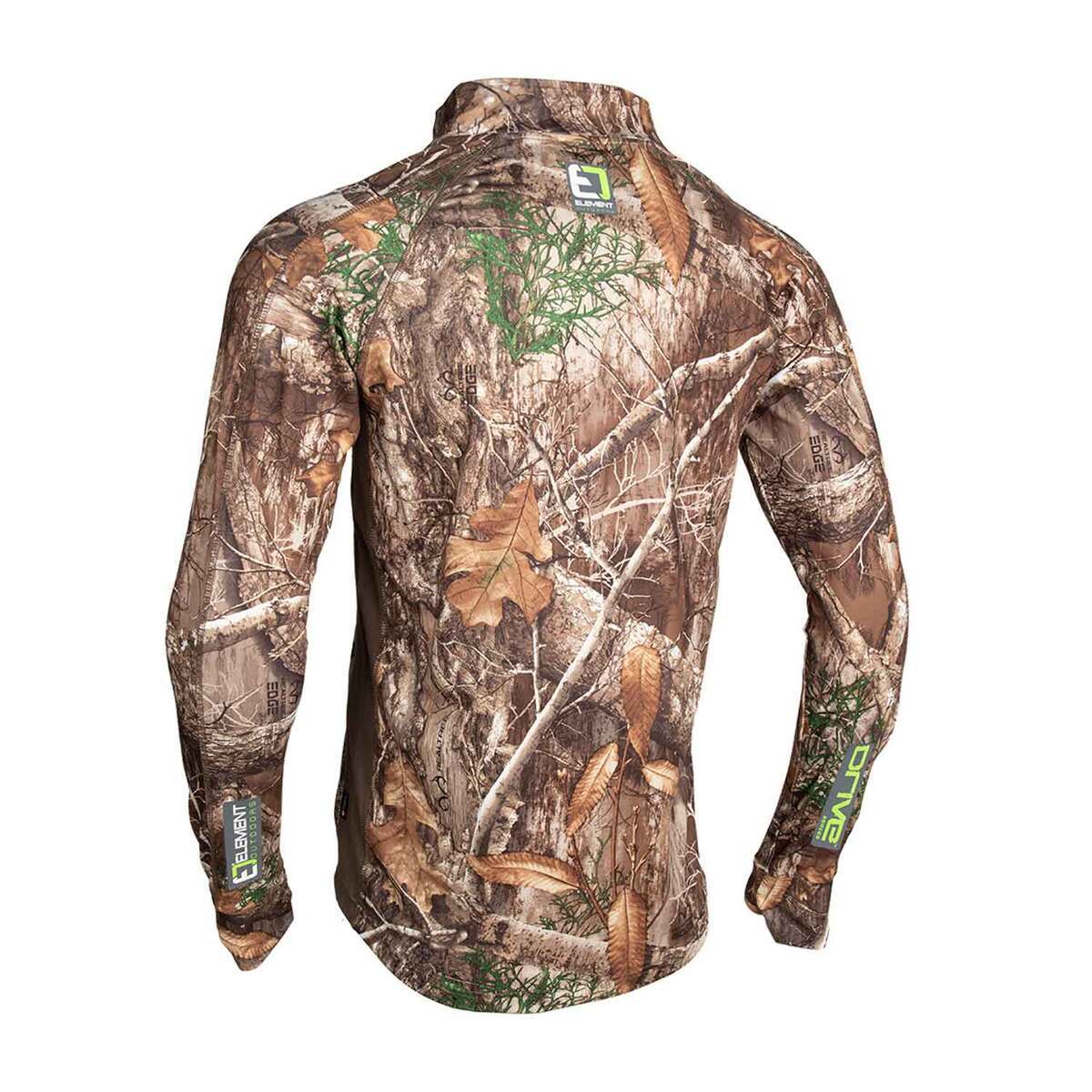 Element Men's Realtree Edge Drive Series Quarter Zip Long Sleeve Hunting Shirt Element Men's Realtree Edge Drive Series Quarter Zip Long Sleeve Hunting Shirt