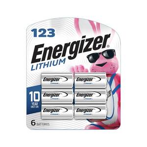 Energizer 123 Lithium Batteries - 6 Pack
