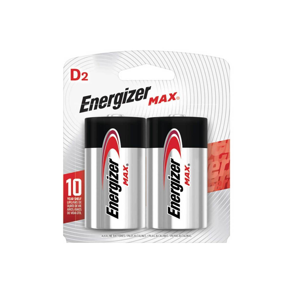 Energizer MAX D Cell Alkaline Batteries - 2 Pack Energizer MAX D Cell Alkaline Batteries - 2 Pack