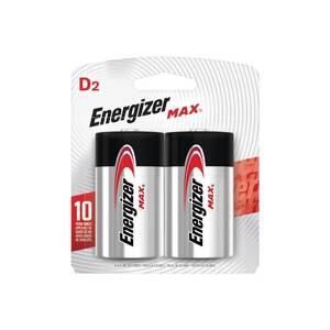 Energizer MAX D Cell Alkaline Batteries - 2 Pack