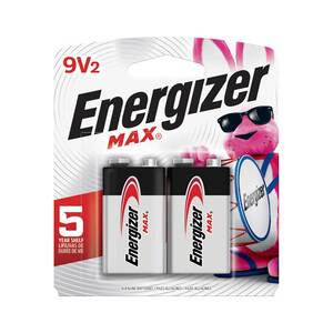 Energizer MAX 9V Alkaline Battery - 2 Pack