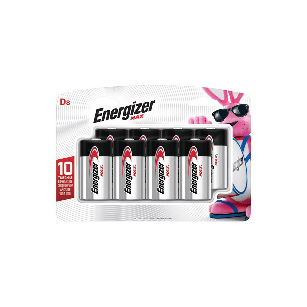 Energizer Max Alkaline D Batteries (8-Pack)