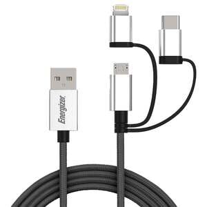 Energizer Ultimate 3-in-1 Braided USB Cable