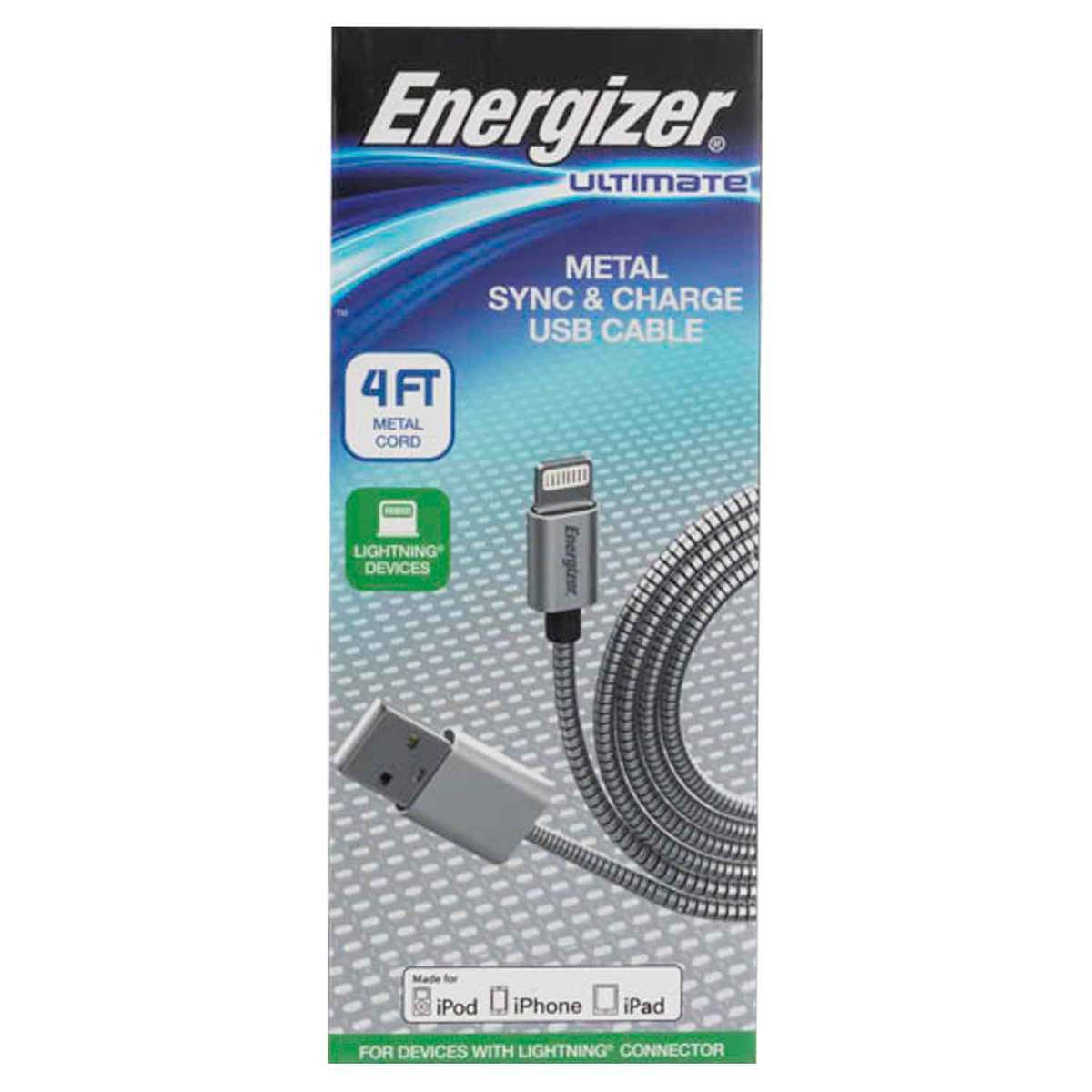 Energizer Ultimate Lightning Connector Sync & Charge USB Cable Energizer Ultimate Lightning Connector Sync & Charge USB Cable