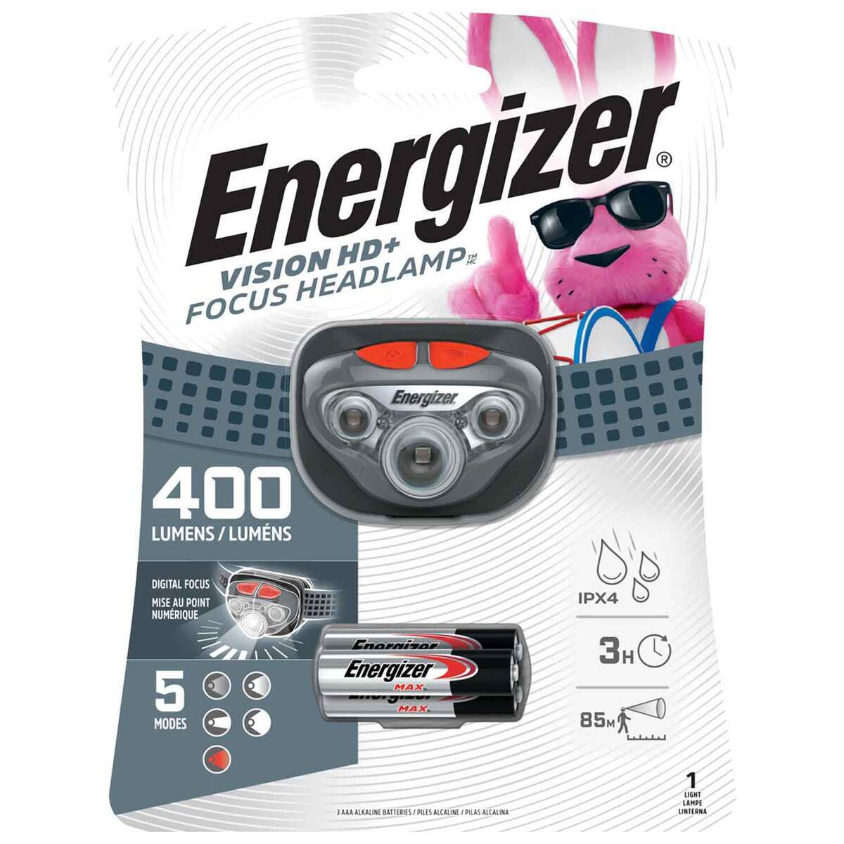 Energizer Vision HD LED Plus Focus Headlamp - Gray Energizer Vision HD LED Plus Focus Headlamp - Gray