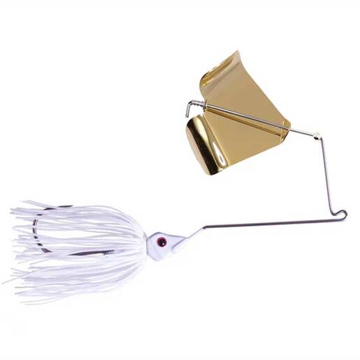 EPIC Baits Buzz Bait Slow Roll'r Bladed Buzzbait - Ghost White/Gold Blade