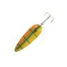 Eppinger Dardevle Spinnie Casting Spoon - Orange/Green Perch Scale, 1/4oz, 1-3/4in - Perch, Nickel Back Finish