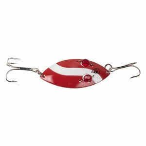 Eppinger Red Eye Wiggler Casting Spoon - Red/White Stripe, 1oz, 3in