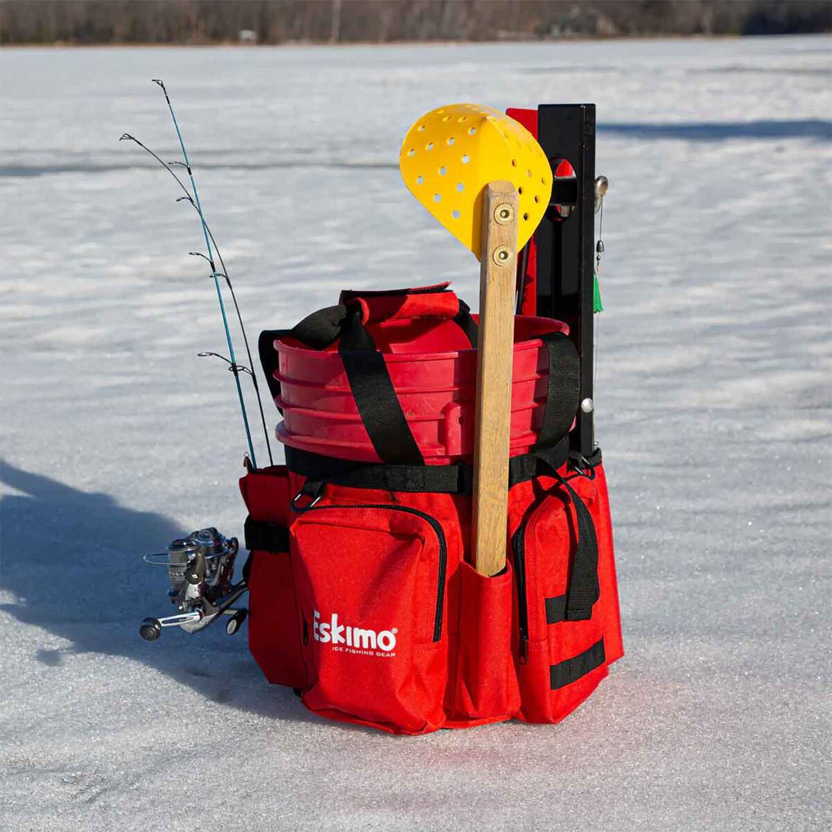 Eskimo Bucket Caddy Ice Fishing Accessory - Red Eskimo Bucket Caddy Ice Fishing Accessory - Red