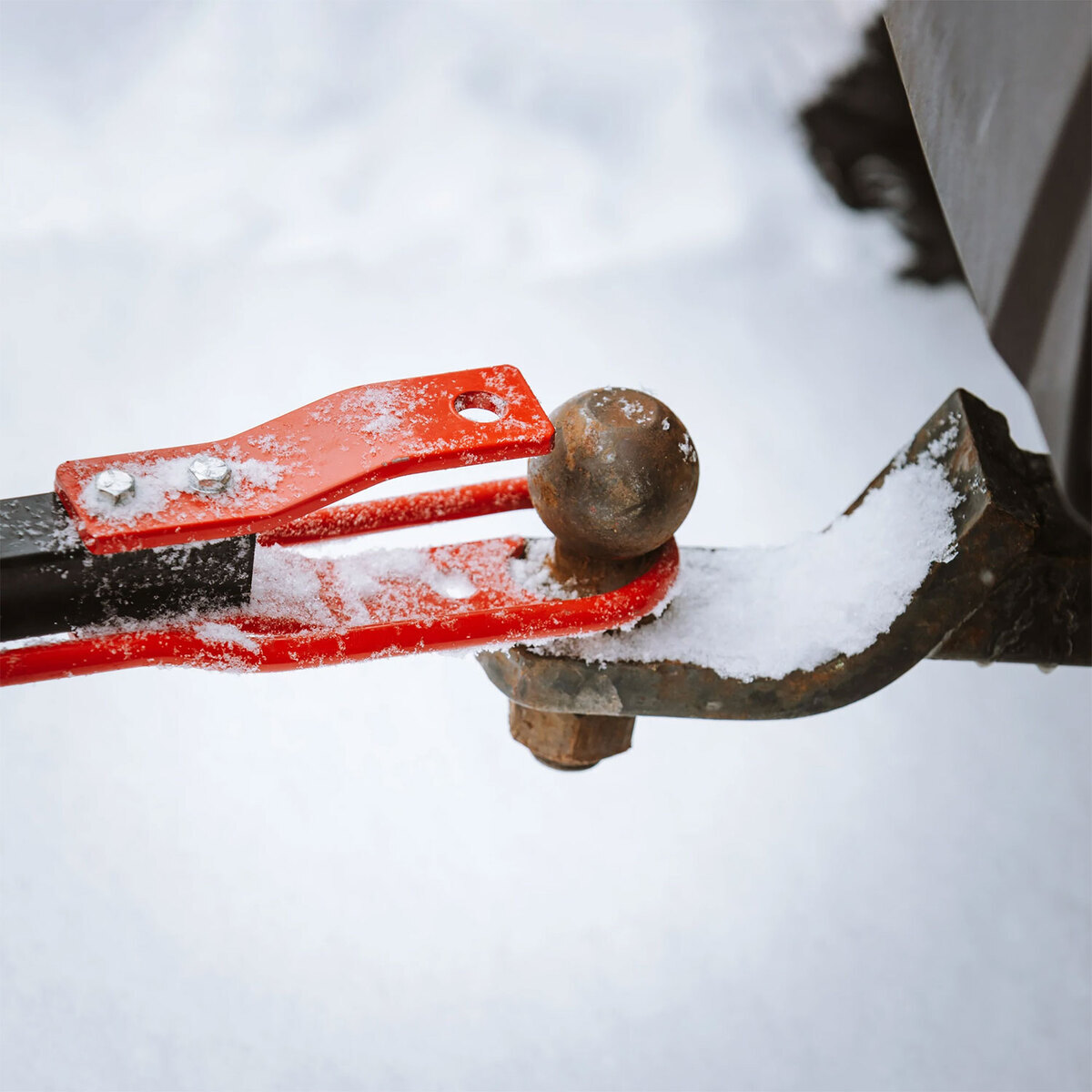 Eskimo EZ-Stow Pivoting Tow Hitch Utility Sled Accessory - Red/Black - Black/Red Eskimo EZ-Stow Pivoting Tow Hitch Utility Sled Accessory - Red/Black - Black/Red