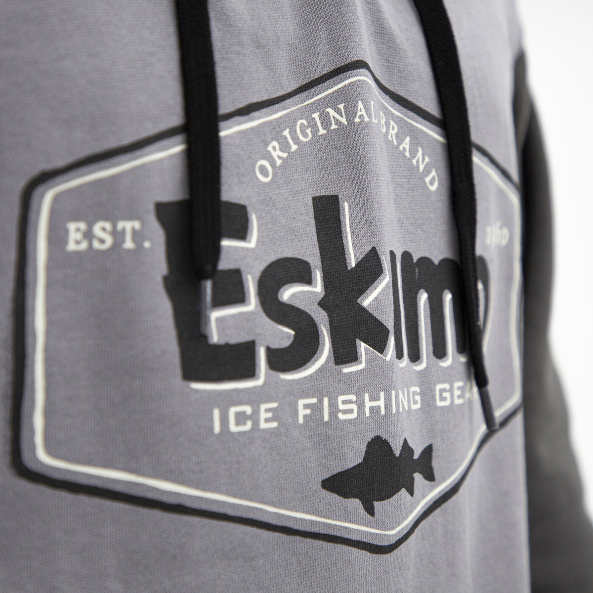 Eskimo Hockey Men's Ice Fishing Hoodie - Gray - M - Gray M Eskimo Hockey Men's Ice Fishing Hoodie - Gray - M - Gray M