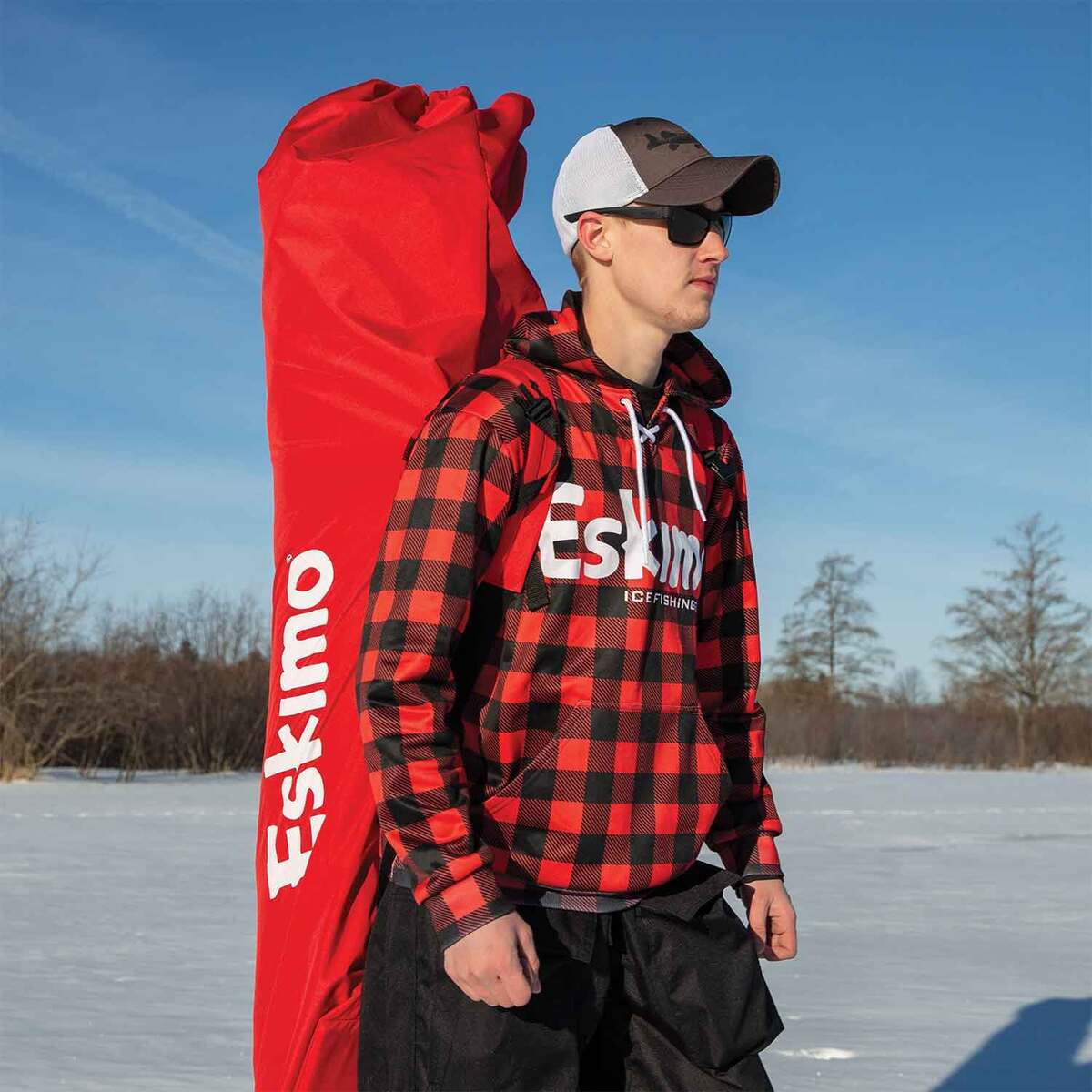 Eskimo Outbreak 450 Hub Ice Fishing Shelter - Red Eskimo Outbreak 450 Hub Ice Fishing Shelter - Red