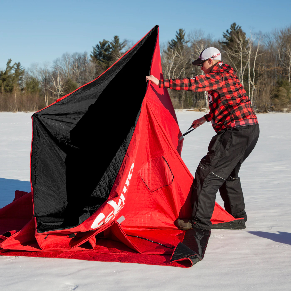Eskimo Quickfish 6i Hub Ice Fishing Shelter - Red Eskimo Quickfish 6i Hub Ice Fishing Shelter - Red