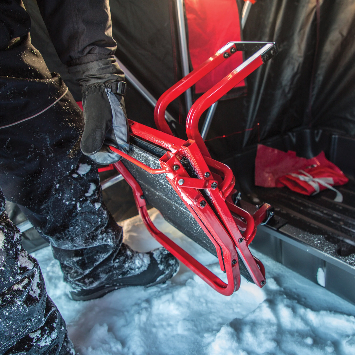 Eskimo Sierra Flip Ice Fishing Shelter - Red Eskimo Sierra Flip Ice Fishing Shelter - Red