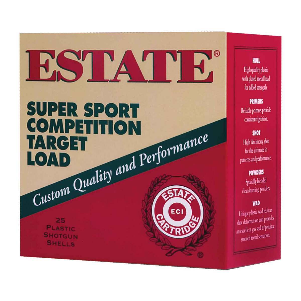 Estate Cartridge 12 Gauge 2-3/4in 1oz #7.5 Shotshells - 200 Rounds Estate Cartridge 12 Gauge 2-3/4in 1oz #7.5 Shotshells - 200 Rounds