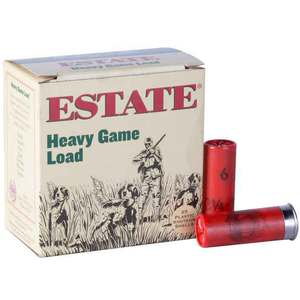 Estate Heavy Game Load 12 Gauge 2-3/4in #6 1-1/8oz Upland Shotshells - 25 Rounds