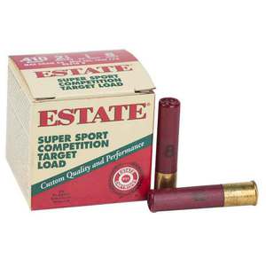 Estate Super Sport Competition 410 2-1/2in #8 1/2oz Target Shotshells - 25 Rounds Estate Super Sport Competition 410 2-1/2in #8 1/2oz Target Shotshells - 25 Rounds