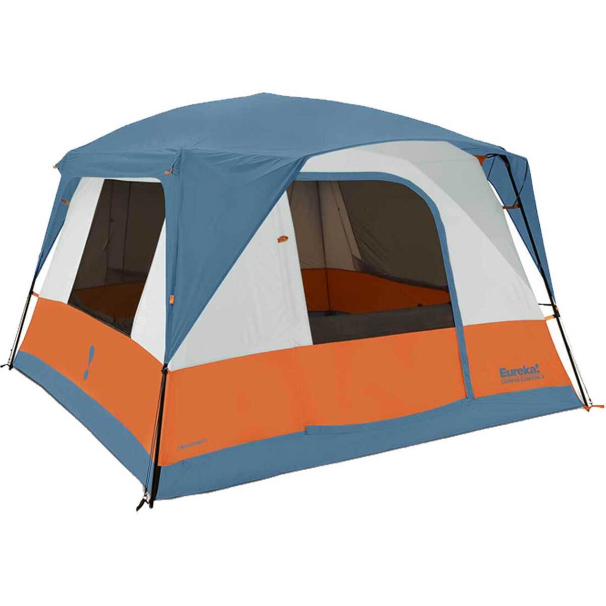 Eureka Copper Canyon LX 6-Person Camping Tent - Blue Heaven/Jaffa Orange/Dawn Blue - Blue Heaven/Jaffa Orange/Dawn Blue Eureka Copper Canyon LX 6-Person Camping Tent - Blue Heaven/Jaffa Orange/Dawn Blue - Blue Heaven/Jaffa Orange/Dawn Blue
