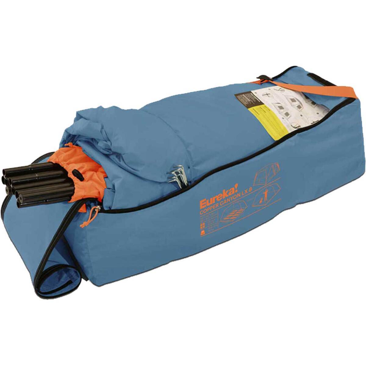 Eureka Copper Canyon LX 8-Person Camping Tent - Blue Heaven/Jaffa Orange/Dawn Blue - Blue Heaven/Jaffa Orange/Dawn Blue Eureka Copper Canyon LX 8-Person Camping Tent - Blue Heaven/Jaffa Orange/Dawn Blue - Blue Heaven/Jaffa Orange/Dawn Blue