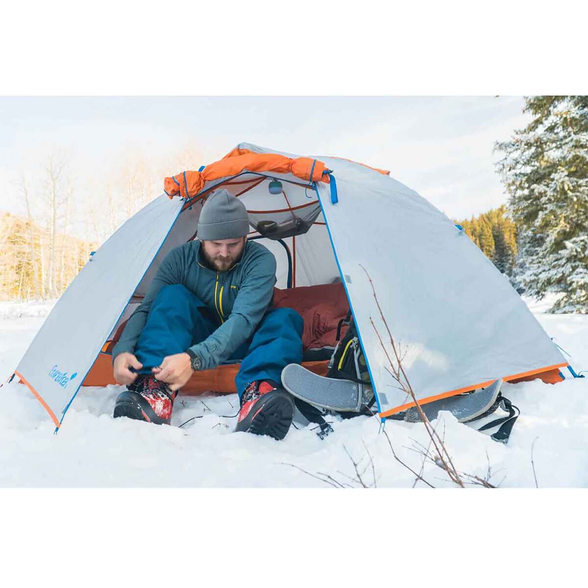 Eureka Mountain Pass 2-Person Camping Tent - Dawn Blue/ Flame/ Mediterranean Blue - Dawn Blue, Flame, Mediterranean Blue Eureka Mountain Pass 2-Person Camping Tent - Dawn Blue/ Flame/ Mediterranean Blue - Dawn Blue, Flame, Mediterranean Blue