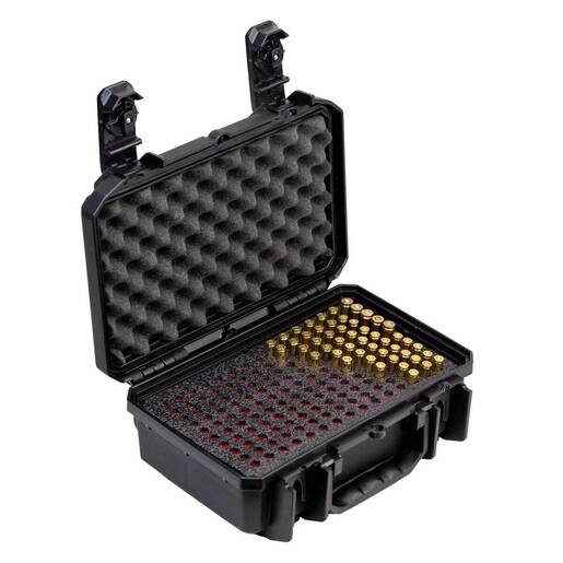 Evergreen 223 Remington/300 Winchester Magnum/6.5 Creedmoor Ammo Box – 150 Rounds – Black