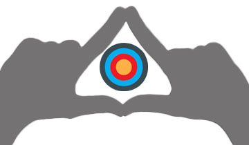Dominant eye check illustration