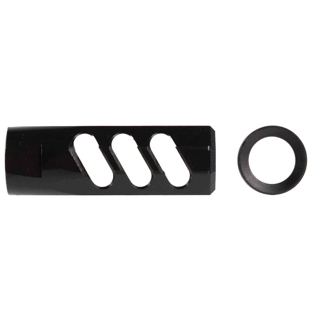 F1 Firearms 5.56 Flat Faced Compensating Black Nitride Muzzle Brake - Black 2.25in F1 Firearms 5.56 Flat Faced Compensating Black Nitride Muzzle Brake - Black 2.25in