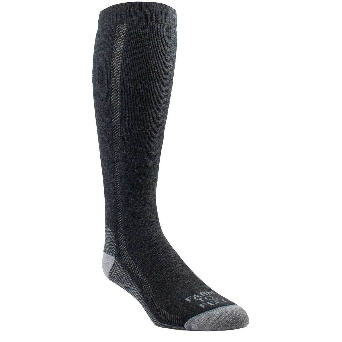 Farm To Feet Ansonville Full Cushion Over The Calf Fishing Socks - Charcoal Platinum - L - Charcoal Platinum L Farm To Feet Ansonville Full Cushion Over The Calf Fishing Socks - Charcoal Platinum - L - Charcoal Platinum L