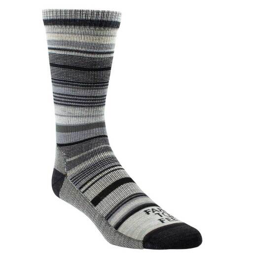 Farm To Feet Ithaca No Cushion Crew Socks - Charcoal M - Farm To Feet