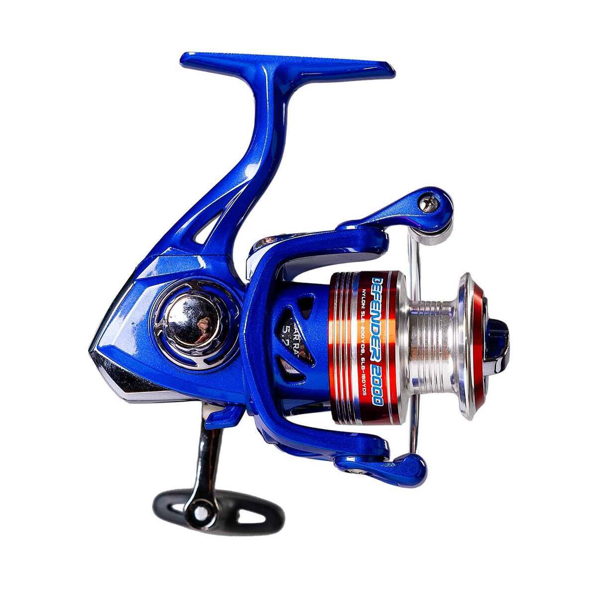 Fish Defender Favorite Fishing Defender 2000 Spinning Reel - Blue/Red | Sportsman's ...