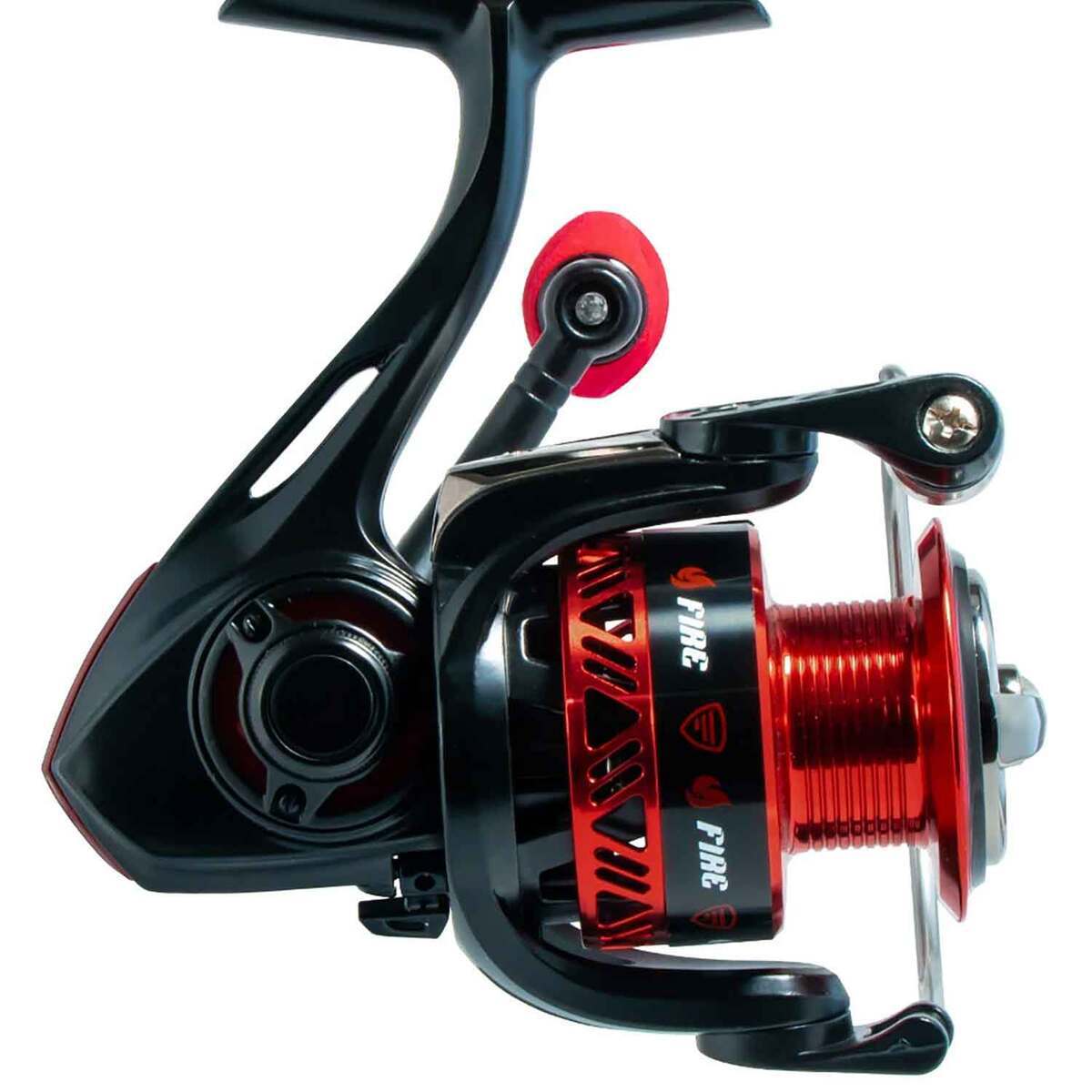 Favorite Fishing Fire Stick Spinning Combo - 7ft 1in, Medium Heavy Power - Black/Red Favorite Fishing Fire Stick Spinning Combo - 7ft 1in, Medium Heavy Power - Black/Red