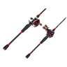 Favorite Fishing LIT Casting Rod and Reel Combo - 7ft 3in, Medium Heavy, Moderate Fast, Right - Black/Red