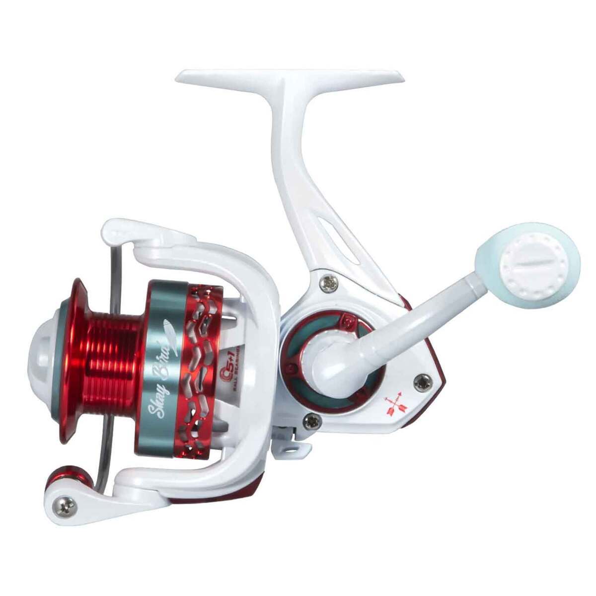 Favorite Fishing Shay Bird Spinning Reel - White/Red Favorite Fishing Shay Bird Spinning Reel - White/Red