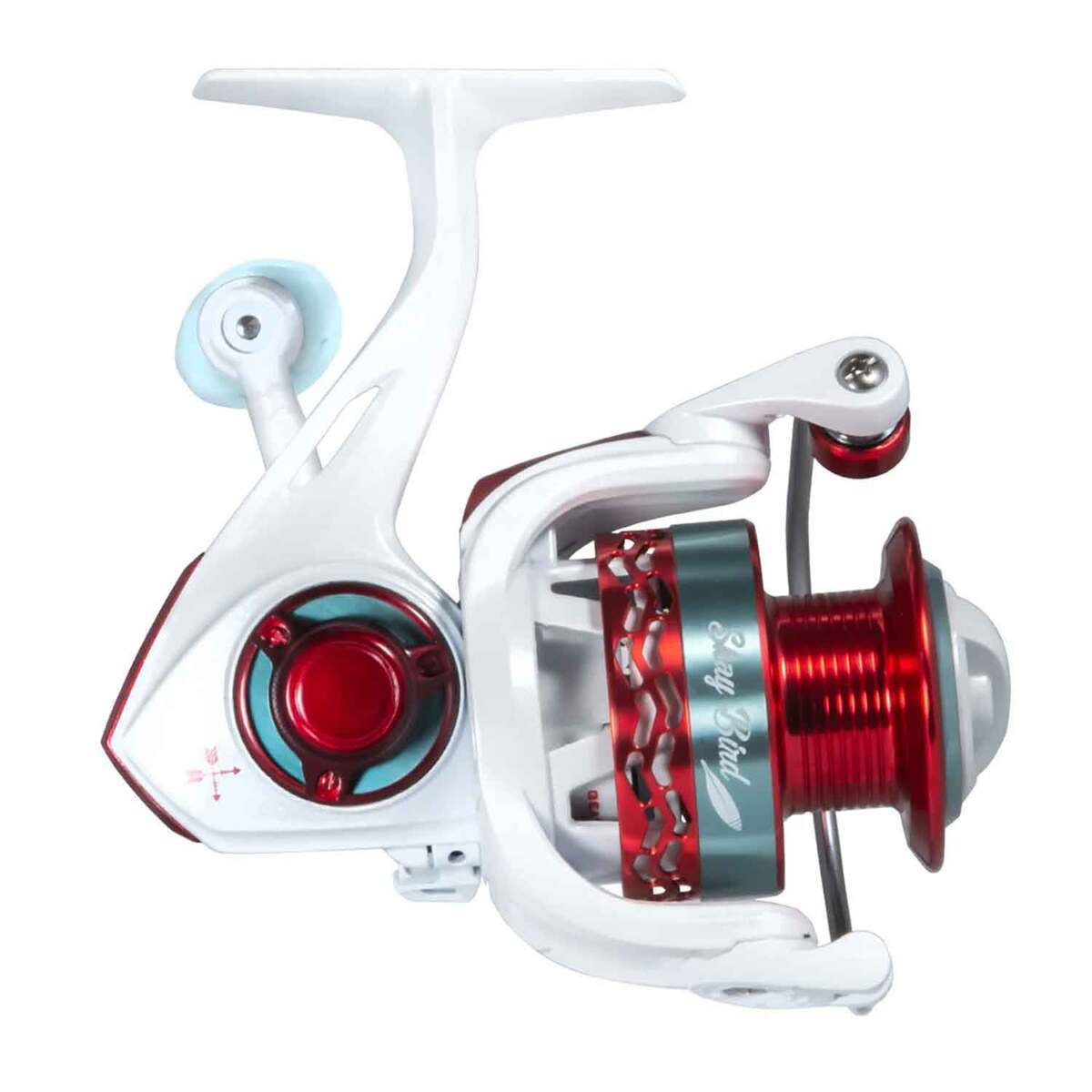 Favorite Fishing Shay Bird Spinning Reel - White/Red Favorite Fishing Shay Bird Spinning Reel - White/Red