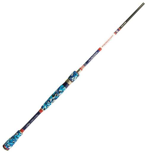 Favorite Fishing USA Lunkers TV Defender Casting Rod – Past Season Model – LDFR-701M – Red, White, Blue, Camouflage