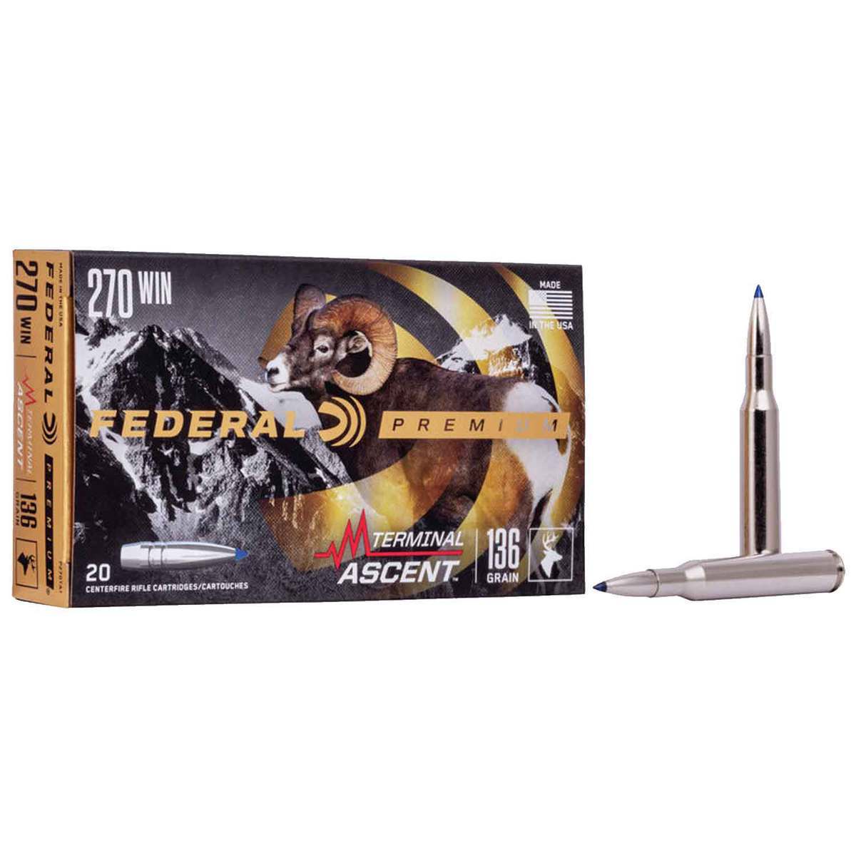 Federal Premium 270 Winchester 136gr TA Rifle Ammo - 20 Rounds Federal Premium 270 Winchester 136gr TA Rifle Ammo - 20 Rounds