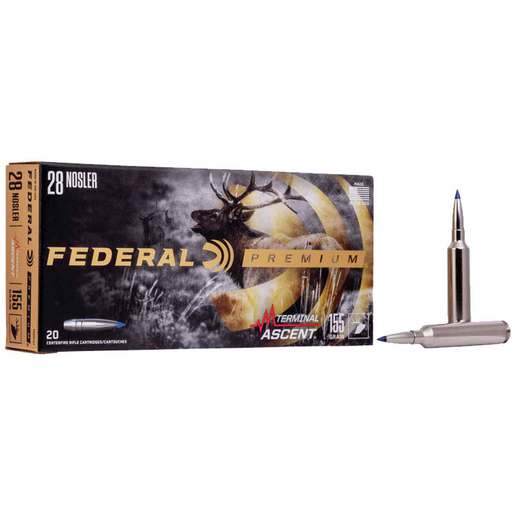 Federal Premium 28 Nosler 155gr TA Rifle Ammo Ammo - 20 Rounds 20 Rounds Ammo