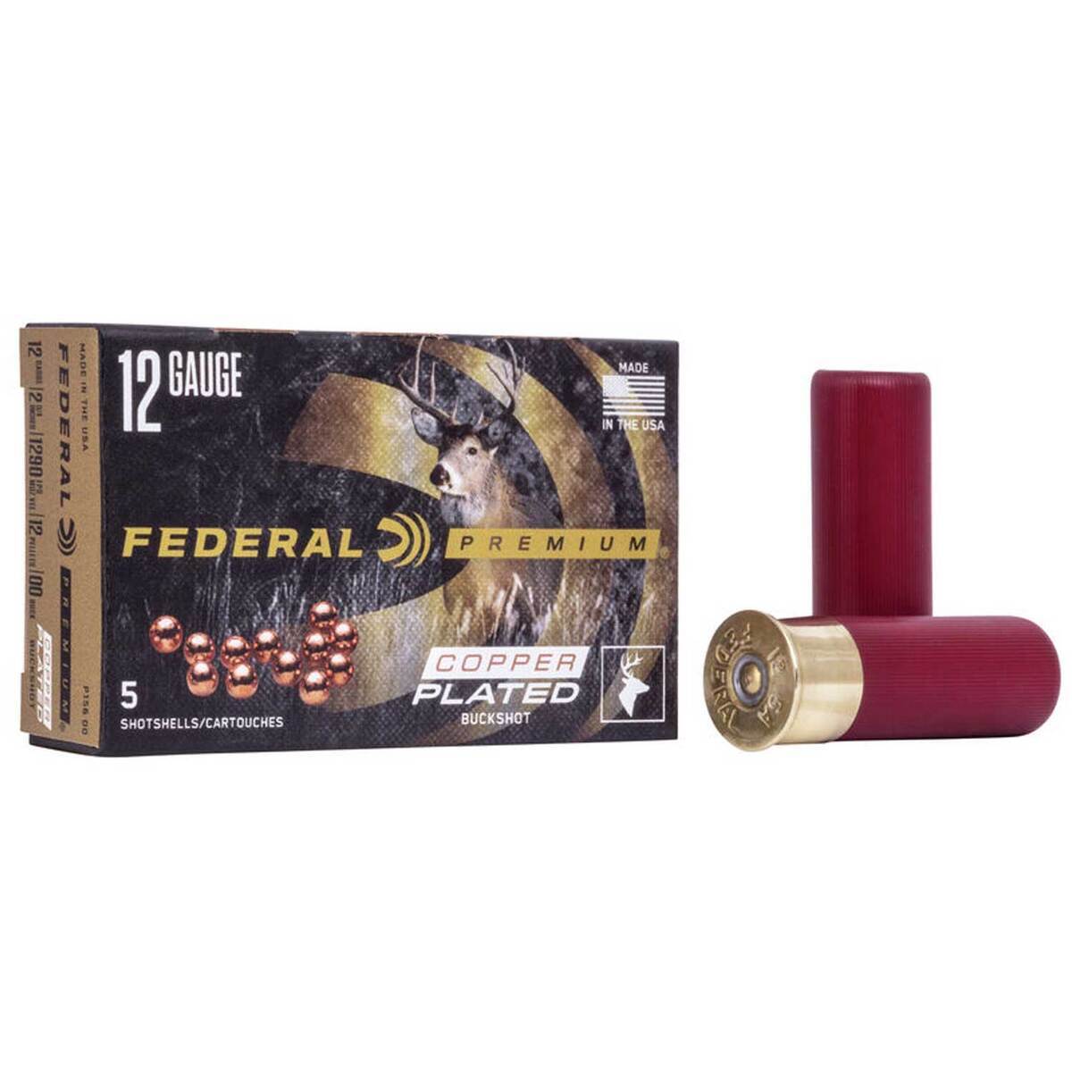 Federal 12 Gauge 2-3/4in 1-1/2oz Buckshot Shotshell - 5 Rounds Federal 12 Gauge 2-3/4in 1-1/2oz Buckshot Shotshell - 5 Rounds