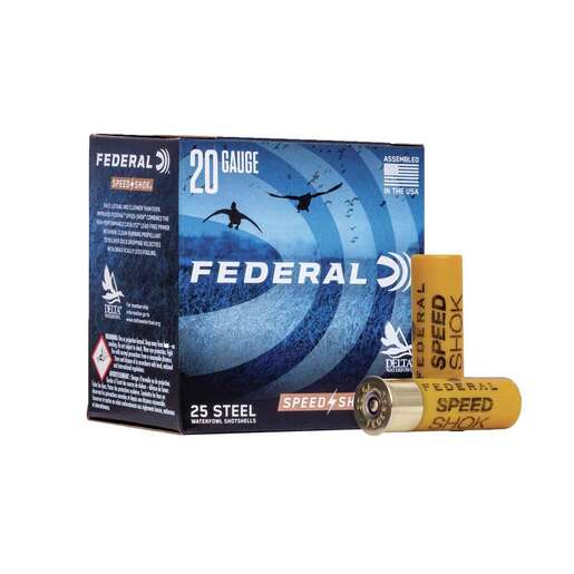 Federal 20 Speed-Shok Gauge 2-3/4in #7 3/4oz Waterfowl Shotshells – 25 Rounds – #7