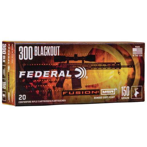 Federal 300 AAC Blackout 150gr Fusion SP Rifle Ammo Ammo - 20 Rounds 20 Rounds Ammo