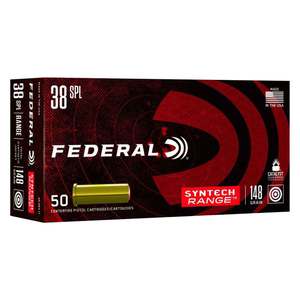Federal 38 Special 148gr Synthetic Jacket Wadcutter Handgun Ammo - 50 Rounds