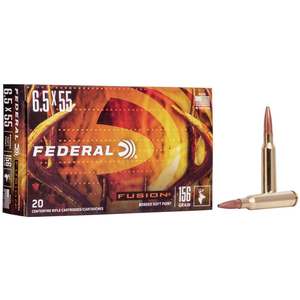 Federal 6.5x55mm Swedish Mauser 156gr Fusion SP Rifle Ammo - 20 Rounds
